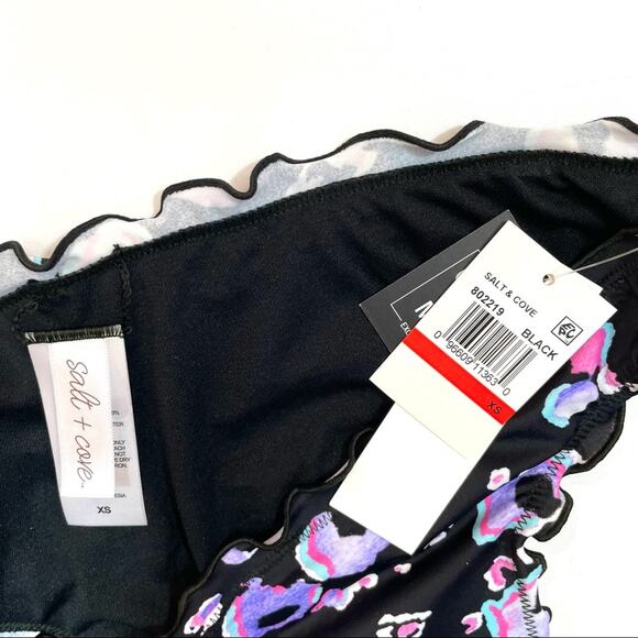 Salt+Cove Leopard print ruched bikini swim bottom - Picture 3 of 6